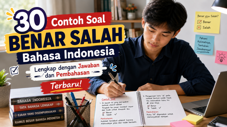30 Contoh Soal Benar Salah Bahasa Indonesia Lengkap 2026