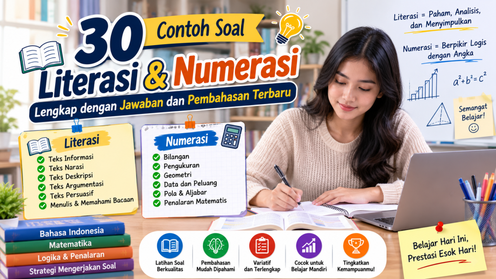 30 Contoh Soal Literasi dan Numerasi Lengkap dengan Jawaban dan Pembahasan
