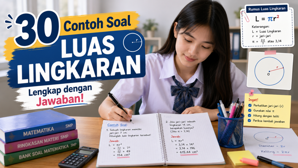 30 Contoh Soal Luas Lingkaran Lengkap dengan Jawaban