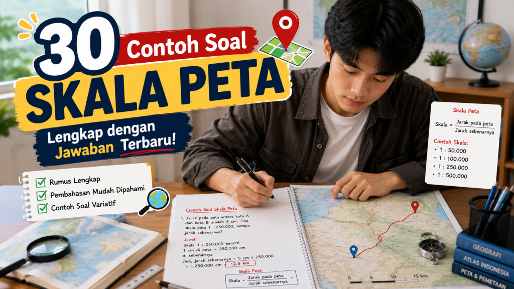 30 Contoh Soal Skala Peta Lengkap dengan Jawaban Terbaru