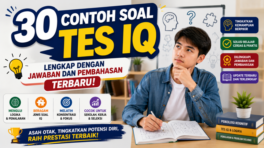 30 Contoh Soal Tes IQ Lengkap dengan Jawaban dan Pembahasan Terbaru