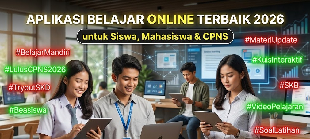 Aplikasi Belajar Online Terbaik 2026 untuk Siswa, Mahasiswa & CPNS