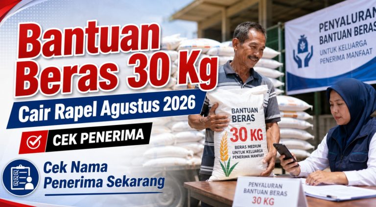 Bantuan Beras 30 Kg Cair Rapel Agustus 2026, Cek Nama Penerima Sekarang