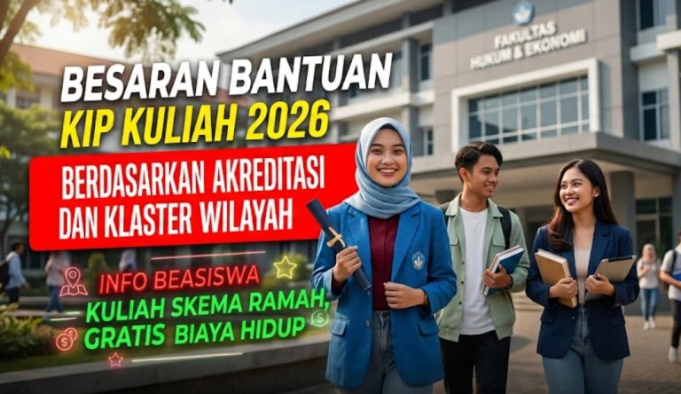 Besaran Bantuan KIP Kuliah 2026 Berdasarkan Akreditasi dan Klaster Wilayah