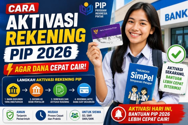 Cara Aktivasi Rekening PIP 2026 agar Dana Cepat Cair