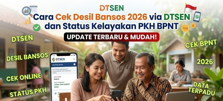Cara Cek Desil Bansos 2026 via DTSEN dan Status Kelayakan PKH BPNT