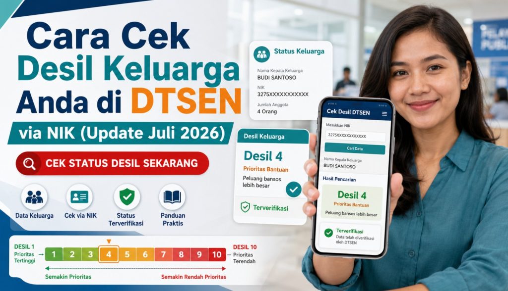 Cara Cek Desil Keluarga Anda di DTSEN via NIK (Update Juli 2026)