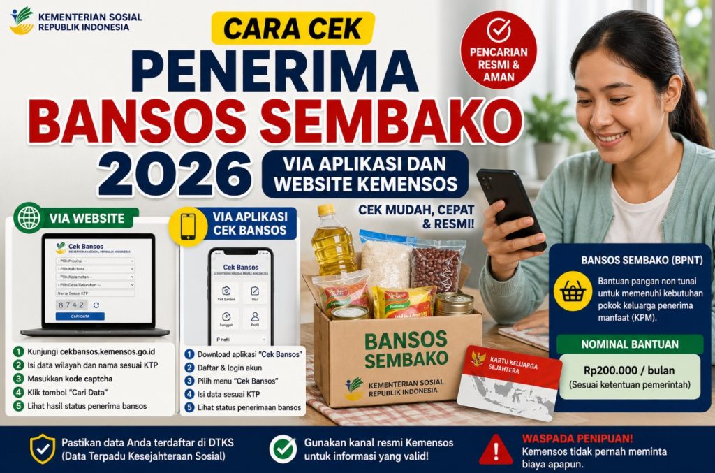 Cara Cek Penerima Bansos Sembako 2026