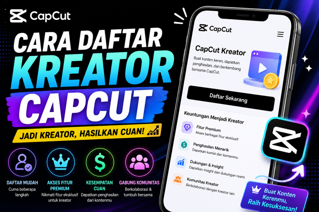 Cara Daftar Kreator CapCut Pribadi agar Bisa Menghasilkan Uang