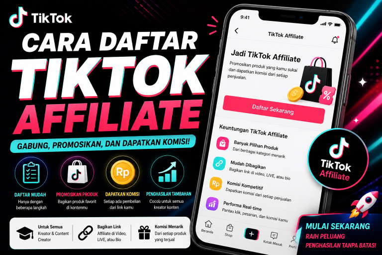 Cara Daftar TikTok Affiliate Tanpa Minimal Followers untuk Pemula 2026