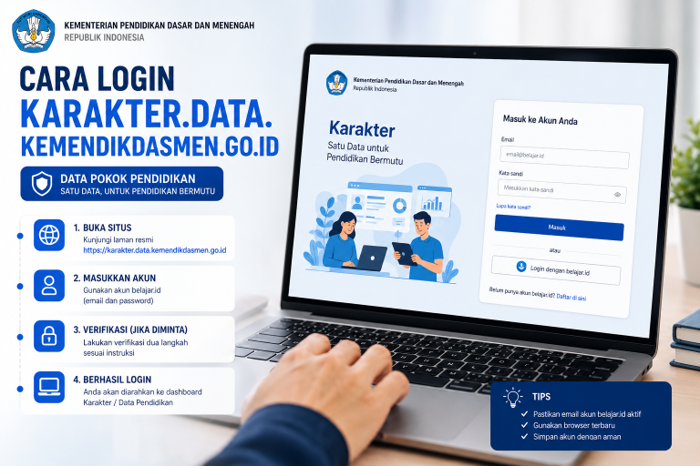 Cara Login Karakter.data.kemendikdasmen.go.id untuk Akses MPLS 2026