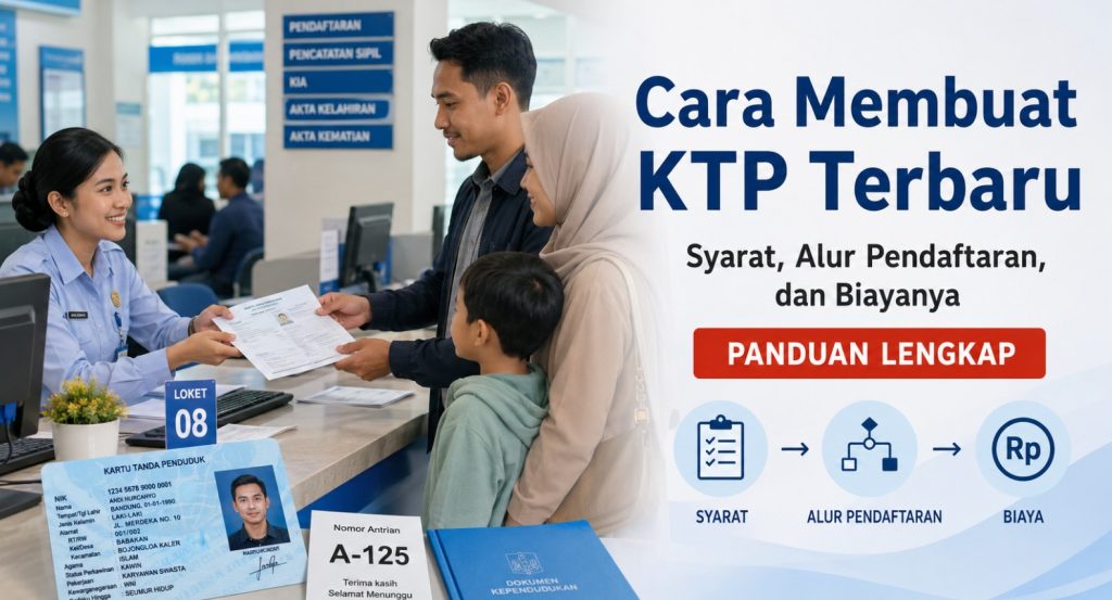 Cara Membuat KTP Terbaru Syarat, Alur Pendaftaran, dan Biayanya