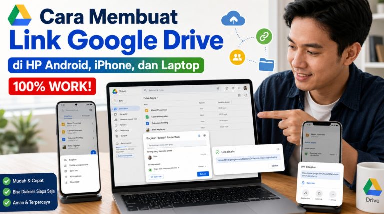 Cara Membuat Link Google Drive di HP Android, iPhone, dan Laptop (100% Work!)