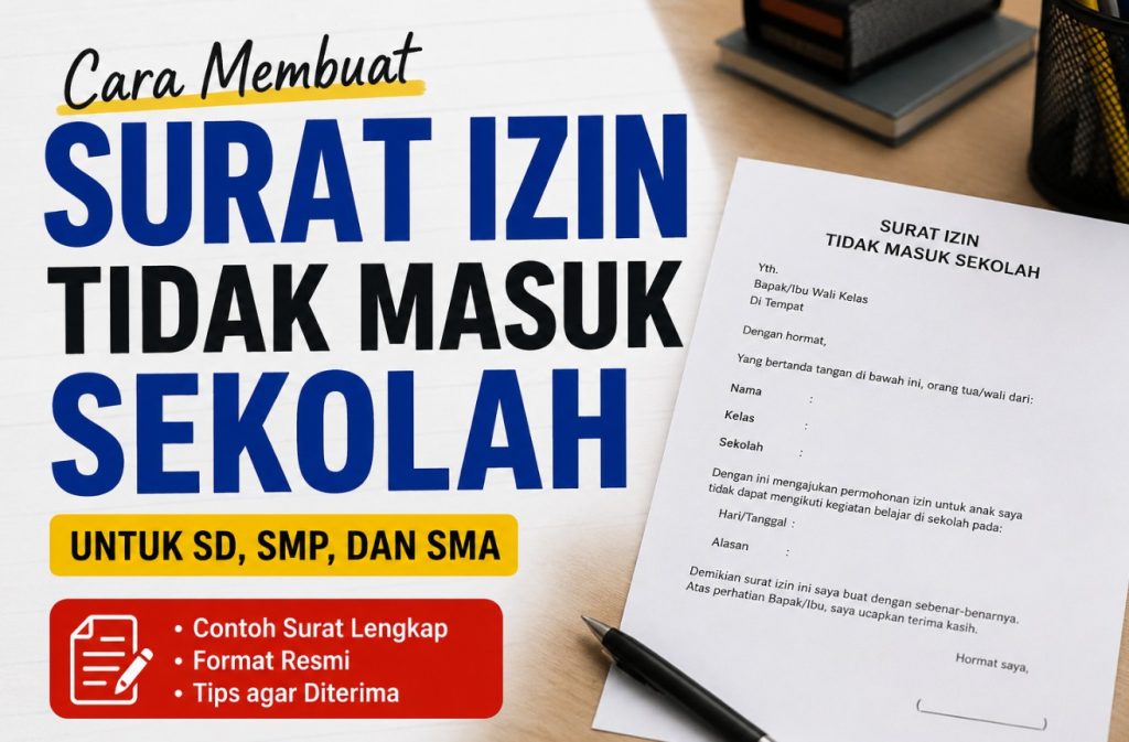 Cara Membuat Surat Izin Tidak Masuk Sekolah untuk SD, SMP, dan SMA