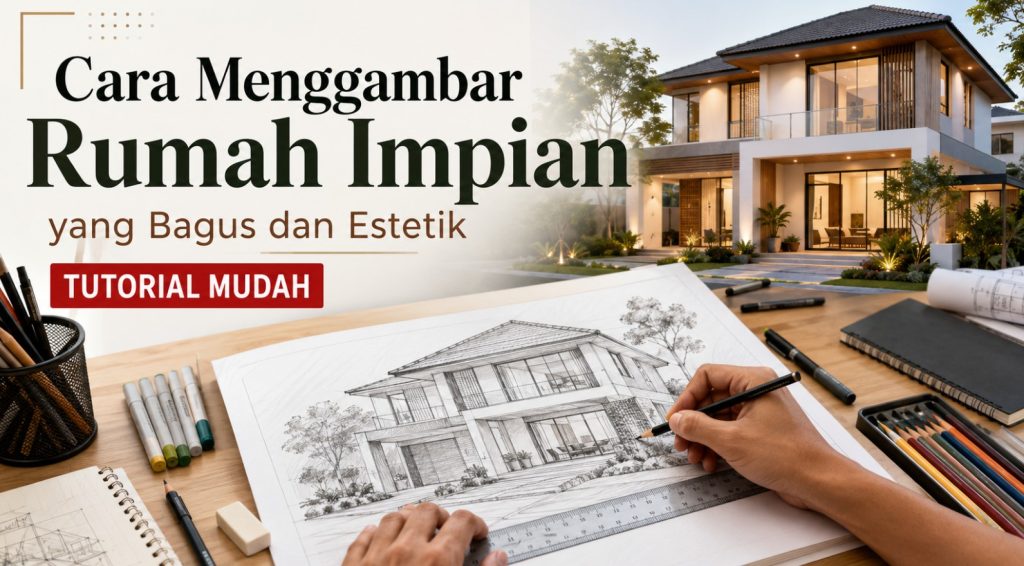 Cara Menggambar Rumah Impian yang Bagus dan Estetik