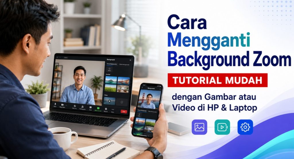 Cara Mengganti Background Zoom dengan Gambar atau Video di HP & Laptop