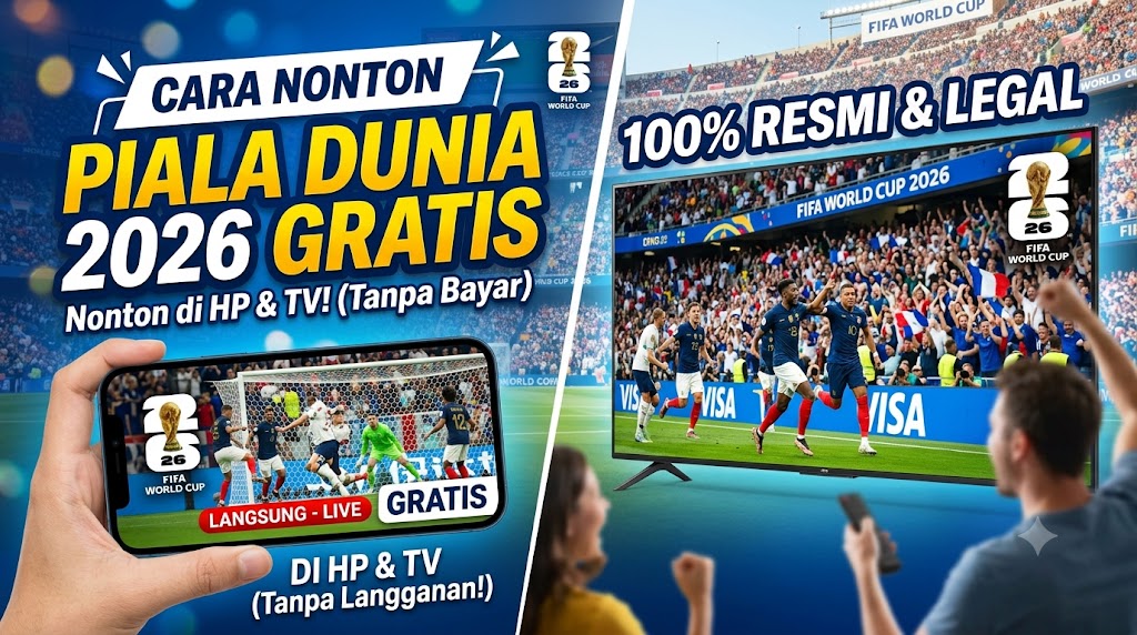 Cara Nonton Piala Dunia 2026 Gratis di HP dan TV