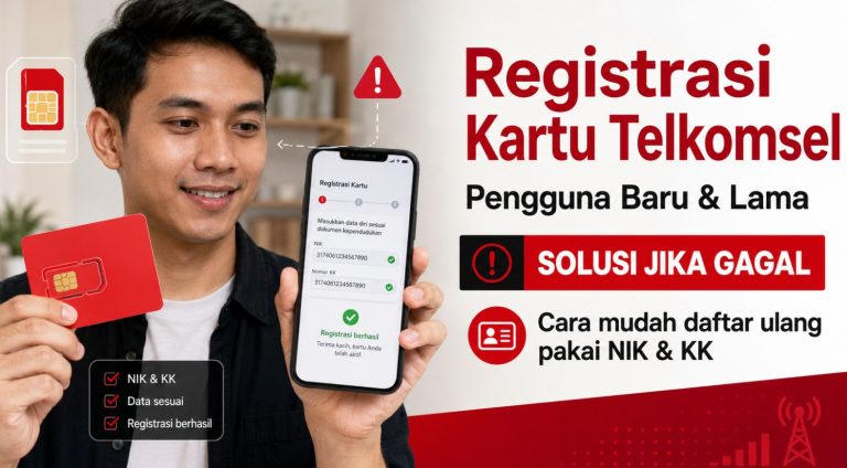 Cara Registrasi Kartu Telkomsel Pengguna Baru & Lama dan Solusi Jika Gagal