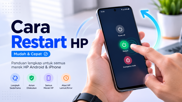 Cara Restart HP Android Semua Tipe tanpa Tombol Power atau On Off