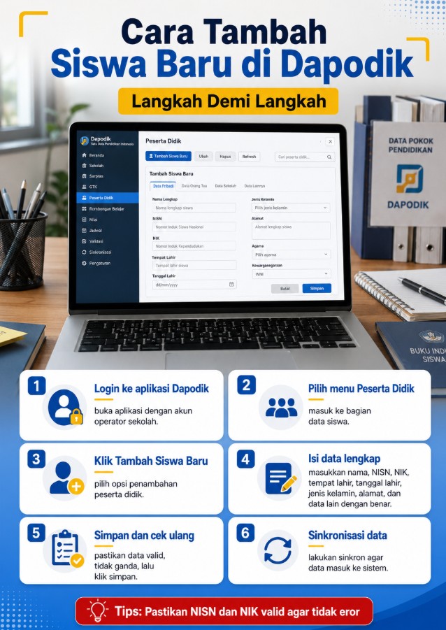 Cara Tambah Siswa Baru di Dapodik 2027