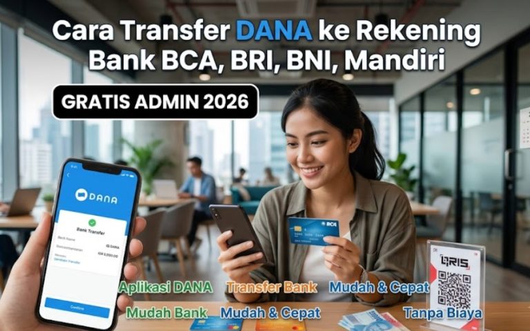 Cara Transfer DANA ke Rekening Bank BCA, BRI, BNI, Mandiri Gratis Admin 2026