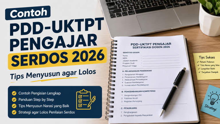 Contoh PDD-UKTPT Pengajar Serdos 2026, Tips Menyusun agar Lolos
