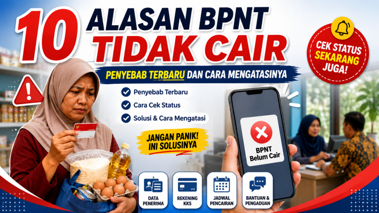 10 Alasan BPNT Tidak Cair, Penyebab Terbaru dan Cara Mengatasinya