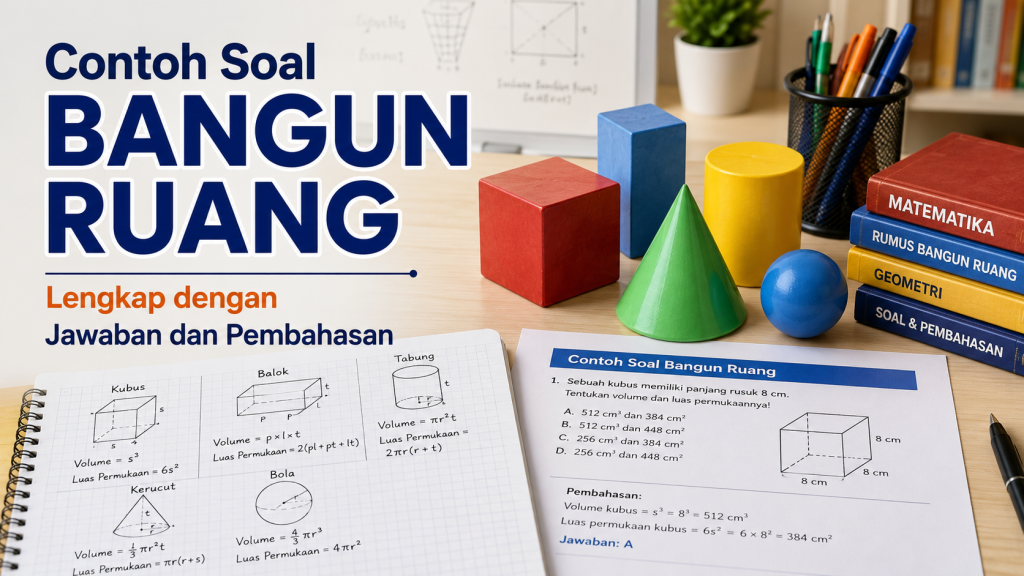 Contoh Soal Bangun Ruang Lengkap dengan Jawaban dan Pembahasan