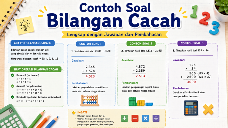 Contoh Soal Bilangan Cacah Lengkap dengan Jawaban dan Pembahasan