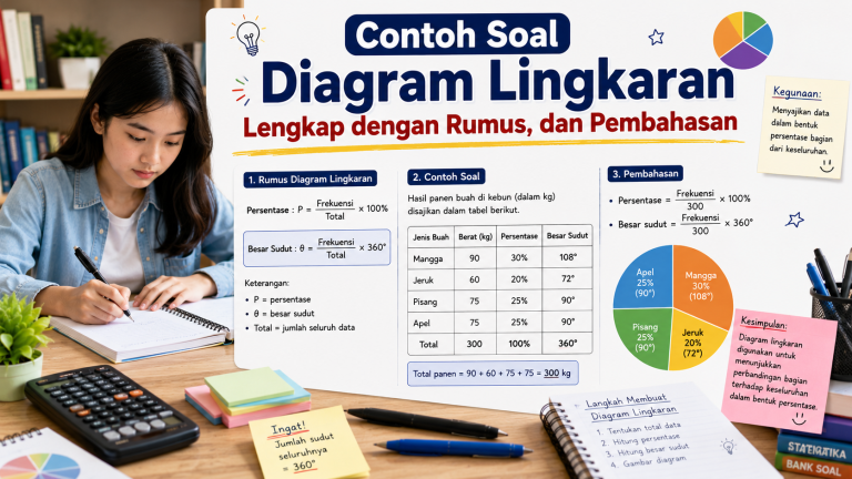 Contoh Soal Diagram Lingkaran Lengkap dengan Rumus, dan Pembahasan