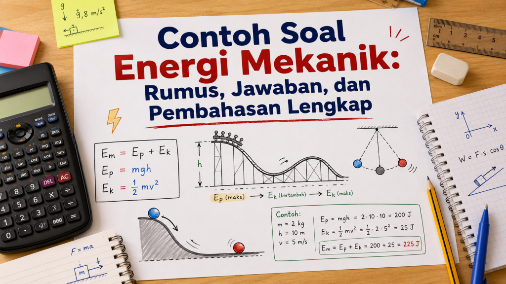 Contoh Soal Energi Mekanik Rumus, Jawaban, dan Pembahasan Lengkap