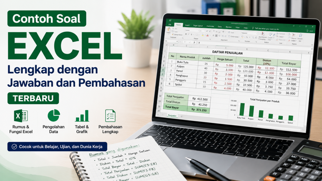 Contoh Soal Excel Lengkap dengan Jawaban dan Pembahasan Terbaru