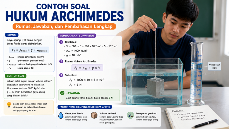 Contoh Soal Hukum Archimedes: Rumus, Jawaban, dan Pembahasan Lengkap