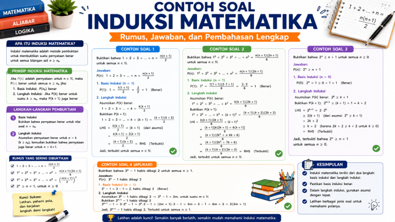 Contoh Soal Induksi Matematika: Rumus, Jawaban, dan Pembahasan Lengkap