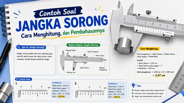 Contoh Soal Jangka Sorong, Cara Menghitung, dan Pembahasannya