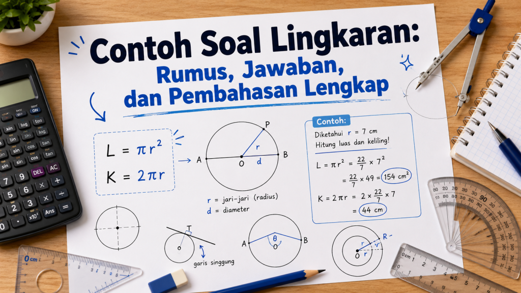 Contoh Soal Lingkaran Rumus, Jawaban, dan Pembahasan Lengkap