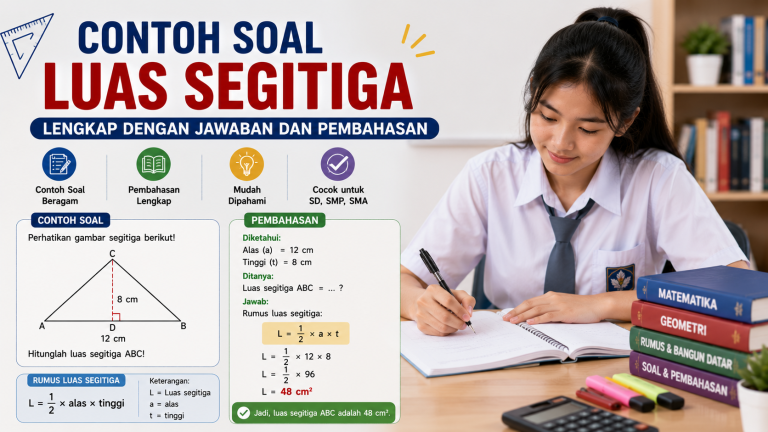 Contoh Soal Luas Segitiga Lengkap dengan Jawaban dan Pembahasan