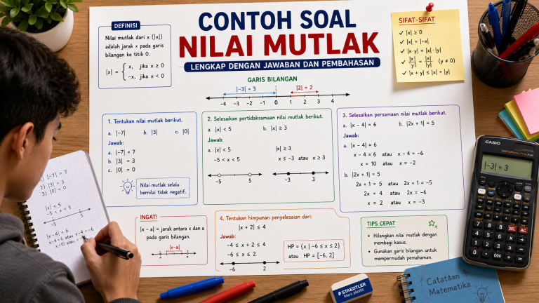 Contoh Soal Nilai Mutlak Lengkap dengan Jawaban dan Pembahasan
