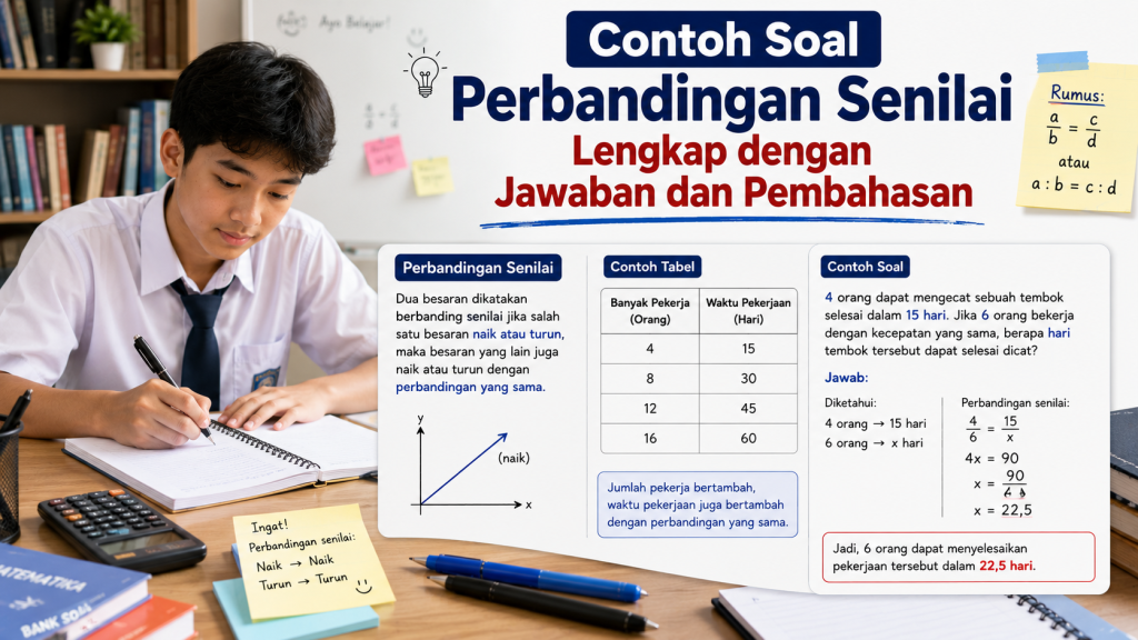 Contoh Soal Perbandingan Senilai Lengkap dengan Jawaban dan Pembahasan