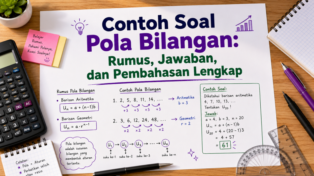 Contoh Soal Pola Bilangan Rumus, Jawaban, dan Pembahasan Lengkap