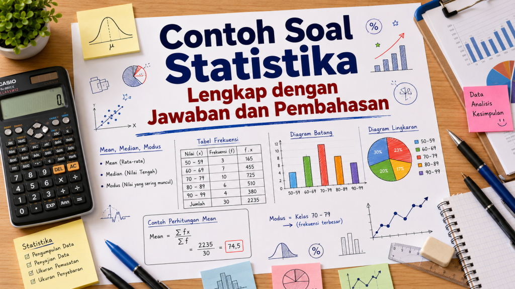 Contoh Soal Statistika Lengkap dengan Jawaban dan Pembahasan