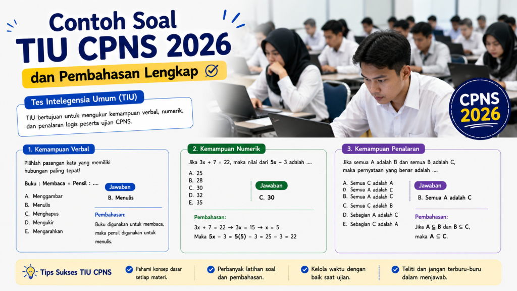Contoh Soal TIU CPNS 2026 dan Pembahasan Lengkap