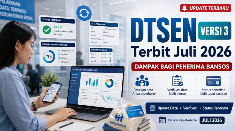 DTSEN Versi 3 Terbit Juli 2026, Ini Dampaknya bagi Penerima Bansos