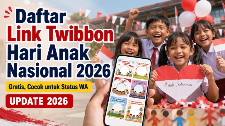 Daftar Link Twibbon Hari Anak Nasional 2026 Gratis, Cocok untuk Status WA