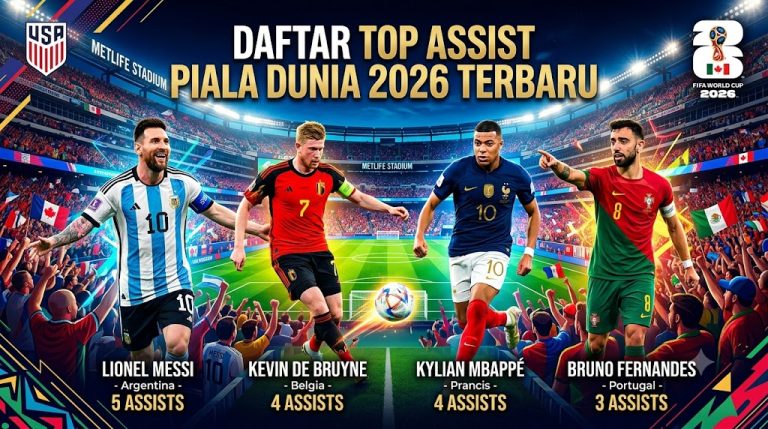 Daftar Top Assist Piala Dunia 2026 Terbaru & Statistik Lengkap