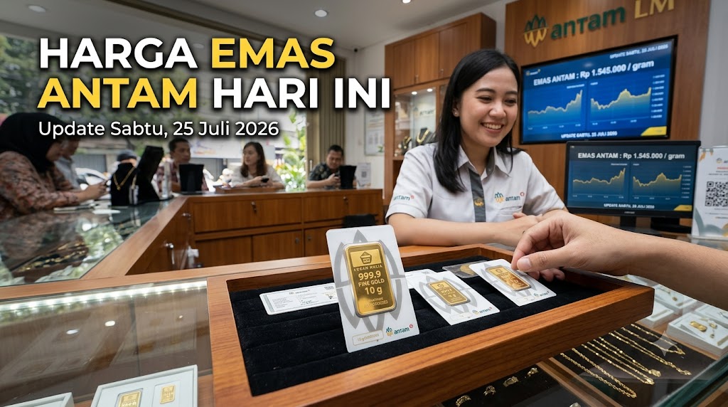 Harga Emas Antam Hari, Update Sabtu 25 Juli 2026