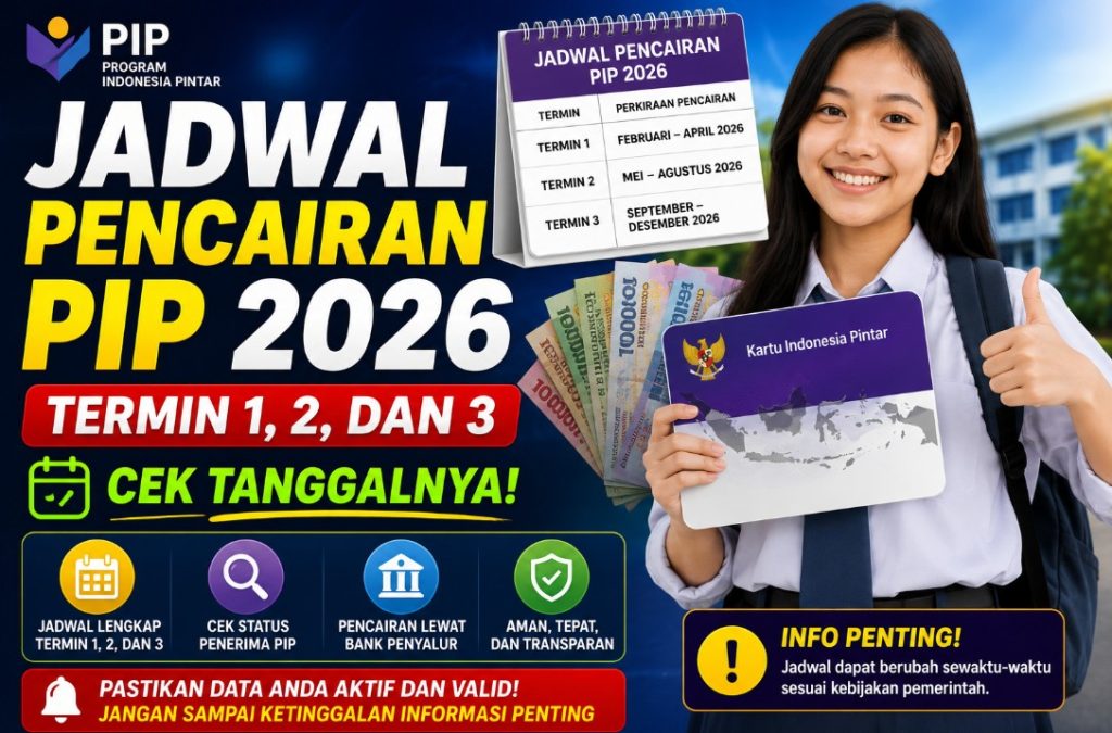 Jadwal Pencairan PIP 2026 Termin 1, 2, dan 3, Cek Tanggalnya