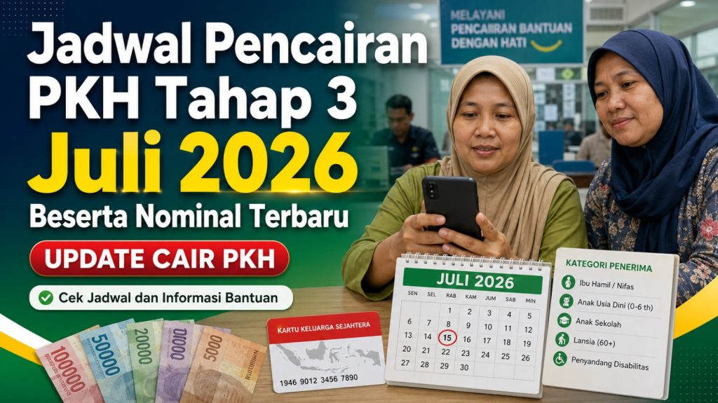 Jadwal Pencairan PKH Tahap 3 Juli 2026 Beserta Nominal Terbaru