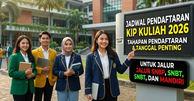 Jadwal Pendaftaran KIP Kuliah 2026 untuk Jalur SNBP, SNBT, dan Mandiri