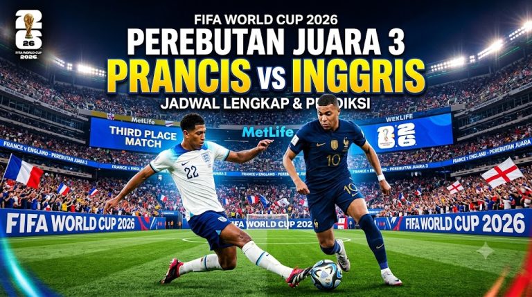 Jadwal Perebutan Juara 3 Piala Dunia 2026 Prancis vs Inggris